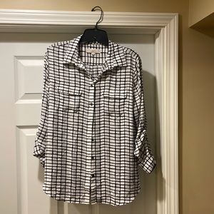 Black & white blouse, Ann Taylor Loft, size M.